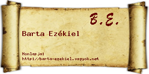 Barta Ezékiel névjegykártya